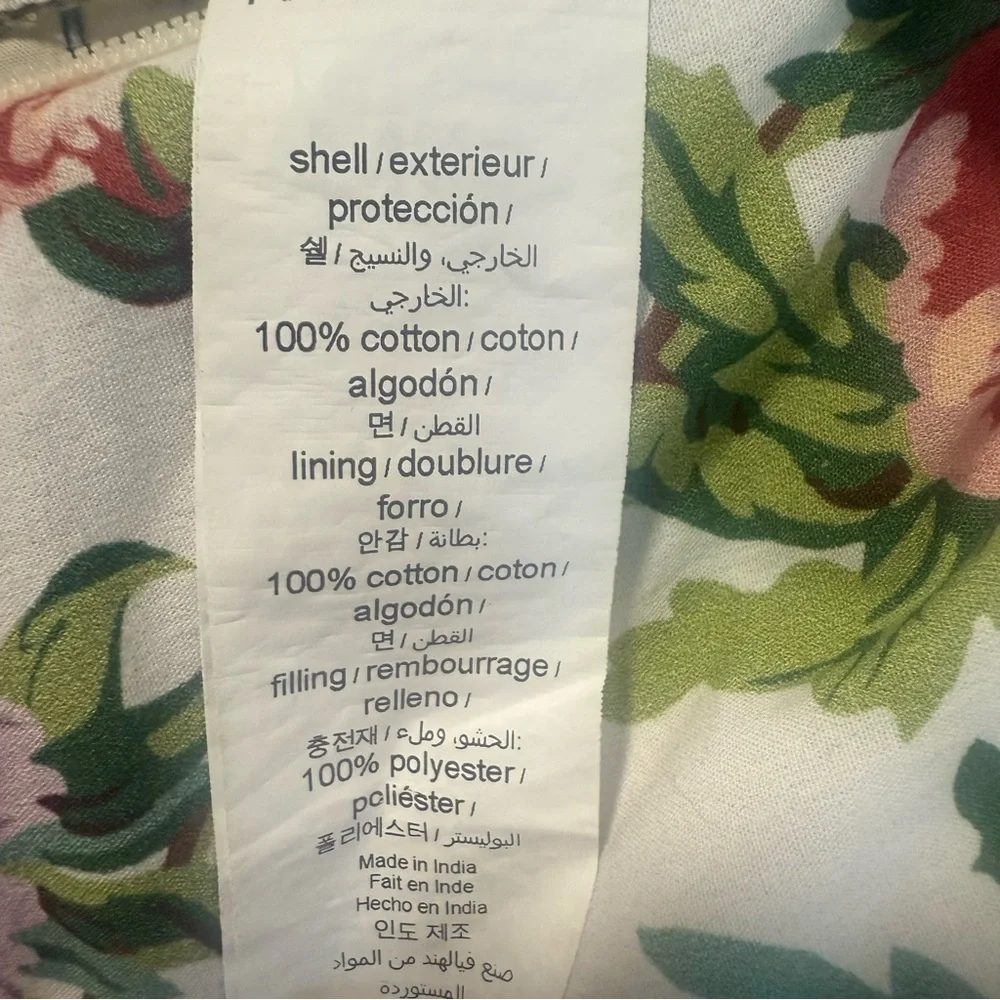 Pottery Barn reversible  Quilted Pillow‎ Cover Sham Eloise Garden  25x25